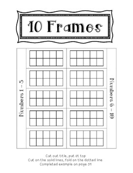 Kindergarten Interactive Math Journals Numbers 1 - 10 by Planning in Pearls