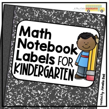 Preview of Kindergarten Interactive Math Notebook Labels