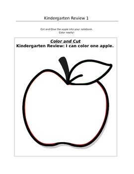 Preview of Kindergarten Interactive Notebook Review for First Grade Math