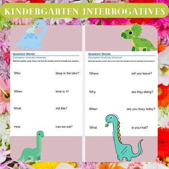 Preview of Kindergarten Interrogatives Worksheets: Exploring Question Words