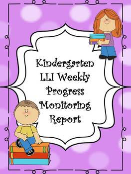 Preview of Kindergarten Intervention Progress Monitoring Data Sheet/ Report