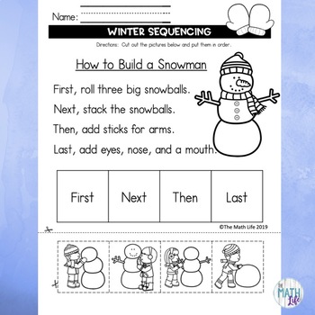 kindergarten january print and go worksheets by the math life tpt