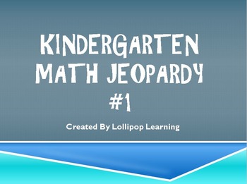 Preview of Kindergarten Jeopardy Math #1