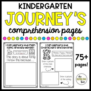 Preview of Kindergarten Journey's Comprehension Worksheet Bundle (NO PREP)
