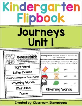 Rhyming Words Flip Books for Kindergarten and First Grade for home