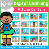 Kindergarten June Digital Centers | Phonics and Math Games