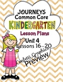 Kindergarten K Lesson Plans Journeys Common Core Unit 4 Le