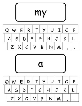 Preview of Kindergarten Keyboard Sight Words
