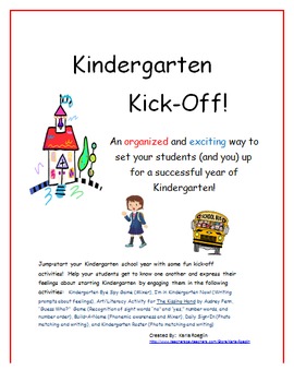 Preview of Kindergarten Kick-Off! Back-to-school interactive activities and games