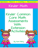 Kindergarten Kinder CCSS Math Assessments and Activities
