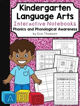 Preview of Kindergarten ELA Interactive Notebook ~ Phonics & Phonological Awareness
