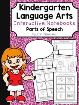 Preview of Kindergarten Language Arts Interactive Notebook ~ Parts of Speech