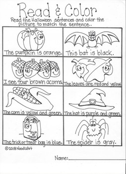 kindergarten language arts halloween worksheets by noodlzart tpt