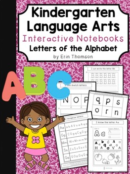 Preview of Kindergarten Language Arts Interactive Notebook ~ Letters of the Alphabet