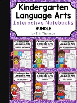 Preview of Kindergarten Language Arts Interactive Notebooks ~ BUNDLE