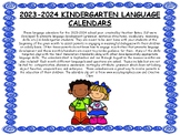 Kindergarten Language Calendars 2023-2024