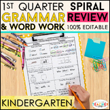 Kindergarten Language Spiral Review | Grammar Practice | 1