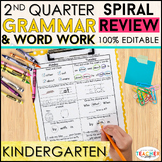 Kindergarten Language Spiral Review | Grammar Practice | 2