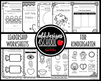 Preview of Kindergarten Leadership Worksheets
