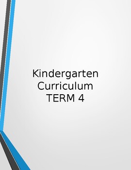 Preview of Kindergarten Learning Activities Term 4