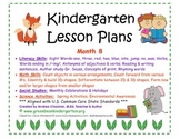 Kindergarten Lesson Plan Bundle - Month 8 - CCSS! NEW & Up
