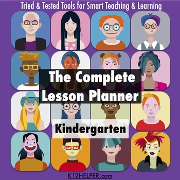 Preview of Kindergarten Lesson Plan Template: All Subjects w/ Common Core & NGSS