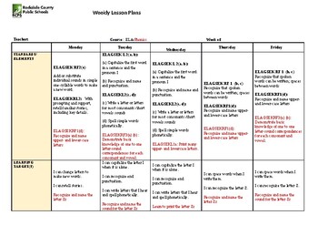 Preview of Kindergarten Lesson Plan Week 18