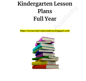 Preview of Kindergarten Lesson Plans Full Year