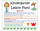 Kindergarten Lesson Plans - Month 10 - Common Core Aligned