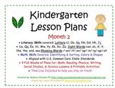 Kindergarten Lesson Plans - Month 2 - Common Core Aligned -GBK