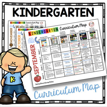 Preview of Kindergarten Lesson Plans for Back to School - Free Curriculum Map - August