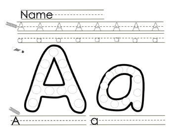 Kindergarten Letter Practice Pages by Time Saving Tools | TPT