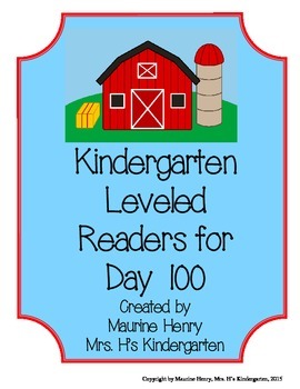 Preview of Kindergarten Leveled Readers for Day 100