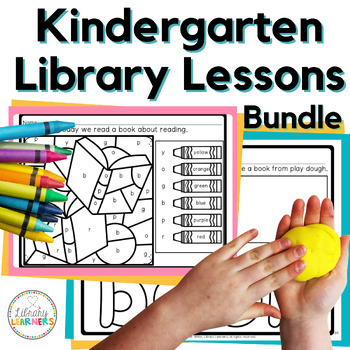 Preview of Kindergarten Library Lessons Bundle for the Whole School Year