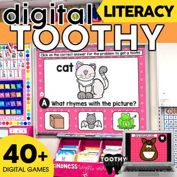 Preview of Kindergarten Literacy Activities and Games - Digital Toothy® - Digital Resources