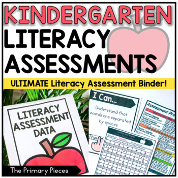 Preview of Kindergarten Literacy Assessment Binder Phonics Assessment Data Tracking