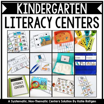 Kindergarten Literacy Centers GROWING Bundle