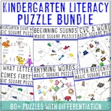 75% off Kindergarten Literacy Centers Review BUNDLE or Wor