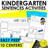 Kindergarten Literacy Centers - Sentences Non Seasonal