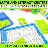 Kindergarten Literacy Centers and Math Centers - Christmas