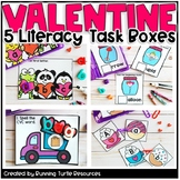 Kindergarten Literacy Centers l Valentines Day Task Cards
