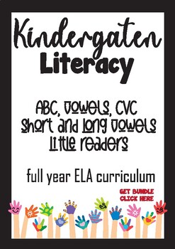 Preview of Kindergarten LiteracyFULL ELA SCHOOL YEAR CURRICULUM-growing bundle