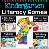 Kindergarten Literacy Games Bundle {Letter Sound Fluency, 
