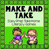 Kindergarten Literacy Take Home Games