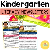 Kindergarten Literacy Connection Newsletter Set | Boost Ea