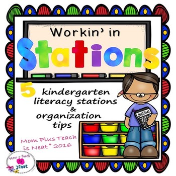Preview of Kindergarten Literacy Stations- Organization Ideas and Activities