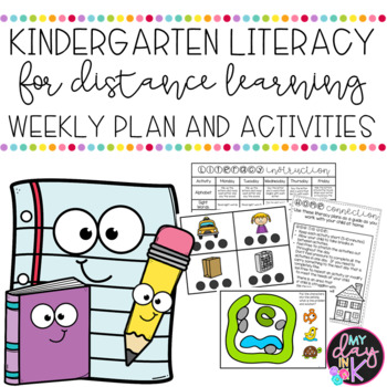 Preview of Kindergarten Literacy Weekly Plan and Activities