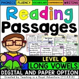Long Vowel Reading Passages LEVEL 1 - Distance Learning
