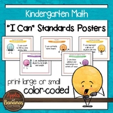 Kindergarten MATH Common Core "I Can" Classroom Standards Posters