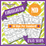 Kindergarten MD Exit Slips ⭐ Measurement & Data Math Exit Tickets